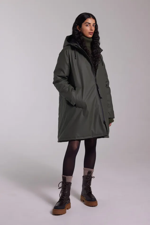 Winter Coats Women Stutterheim Mosebacke Winter Jacket Green