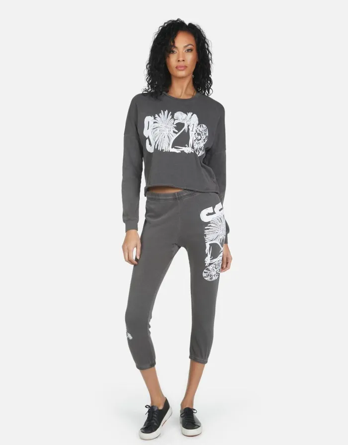 Women039s Alana 90210 Pigment Black Lauren Moshi Crop Sweatpants
