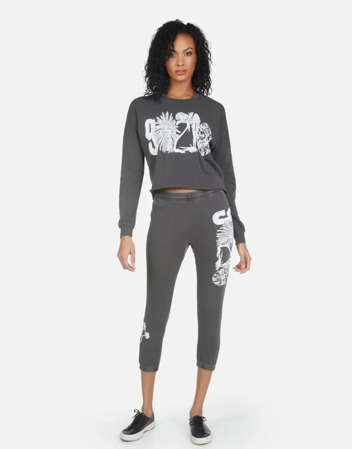 Women039s Alana 90210 Pigment Black Lauren Moshi Crop Sweatpants