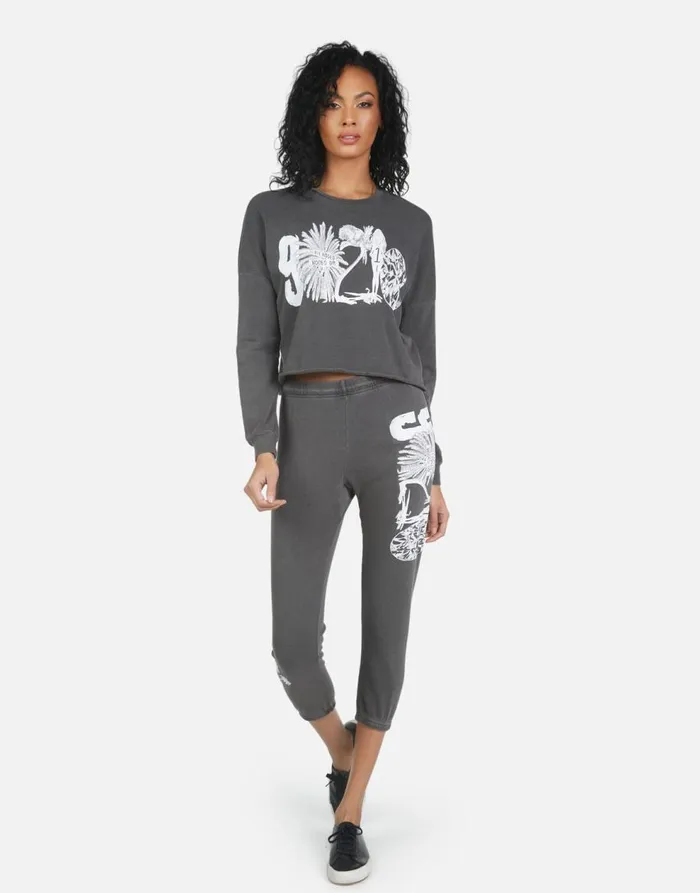 Women039s Alana 90210 Pigment Black Lauren Moshi Crop Sweatpants