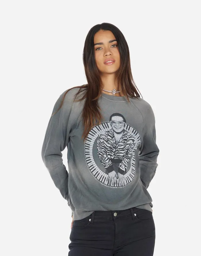 Women039s Anela Elton John Piano Faded Graphite Lauren Moshi Sweaters and Knits