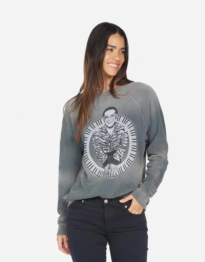 Women039s Anela Elton John Piano Faded Graphite Lauren Moshi Sweaters and Knits