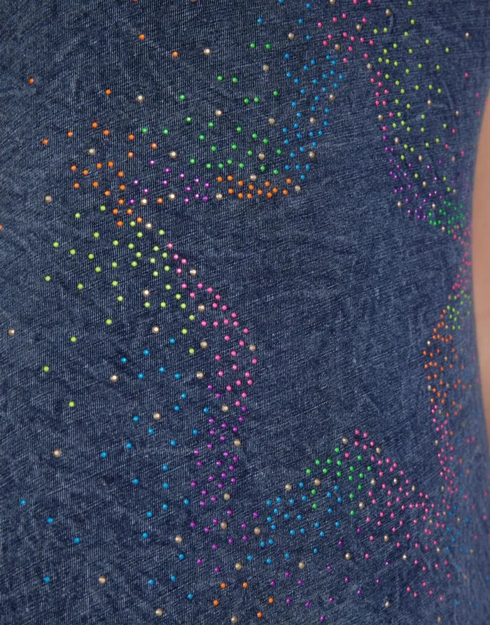 Women039s Berna Neon Stud Starburst Acid Denim Lauren Moshi Dresses
