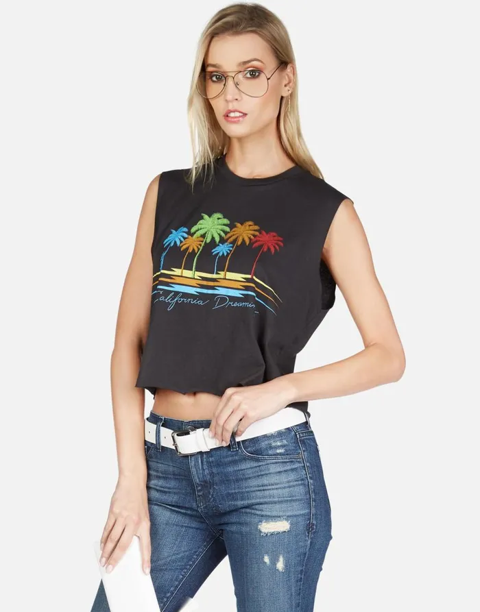 Women039s GiGi Cali Dreaming Onyx Lauren Moshi Tanks