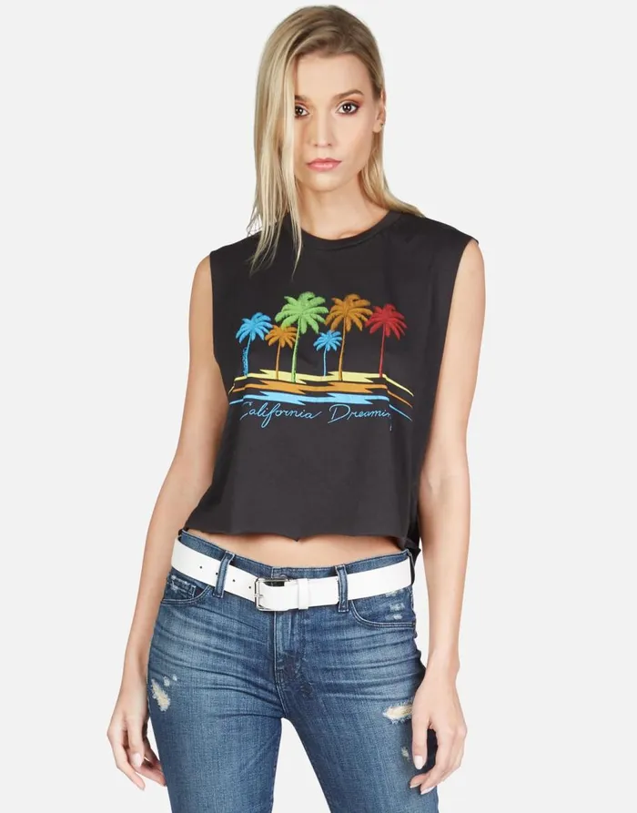 Women039s GiGi Cali Dreaming Onyx Lauren Moshi Tanks