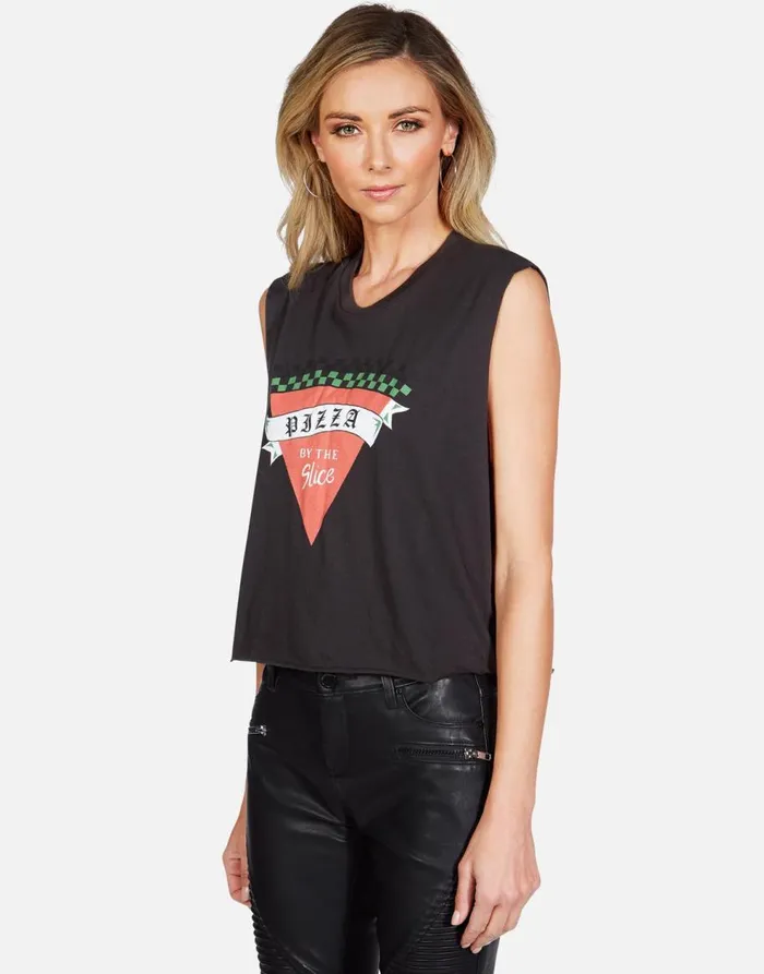 Women039s GiGi Pizza Slice Onyx Lauren Moshi Tanks