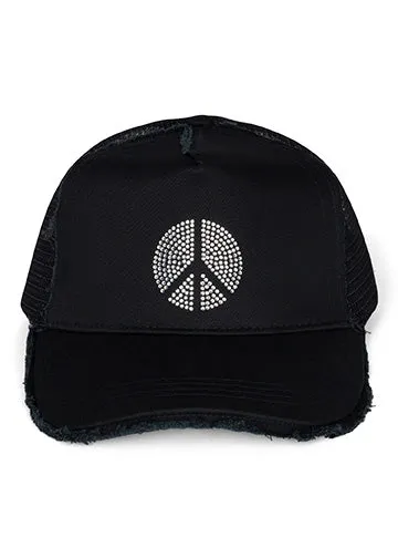 Women039s Jilly Crystal Peace Black Lauren Moshi Hats