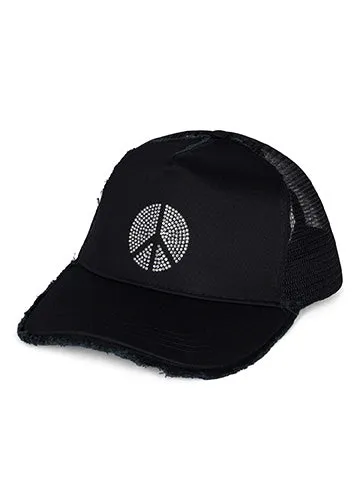 Women039s Jilly Crystal Peace Black Lauren Moshi Hats