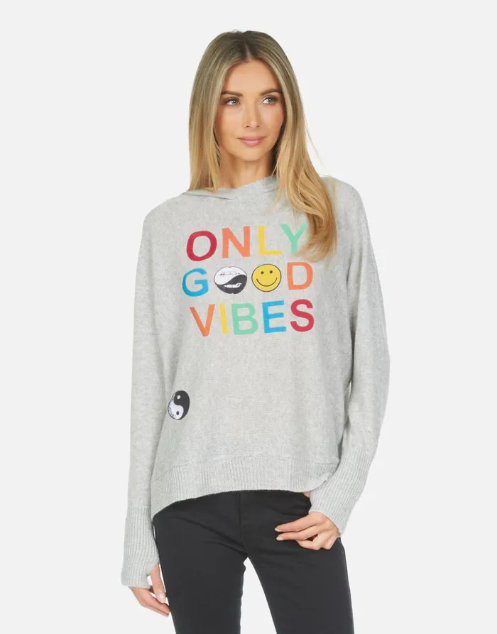 Women039s Namiko X Only Good Vibes Heather Grey Lauren Moshi Sweaters and Knits