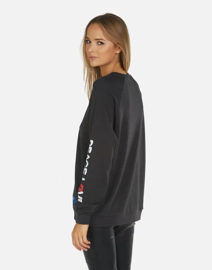 Women039s Noleta Peace Hand Elements Onyx Lauren Moshi Long Sleeve