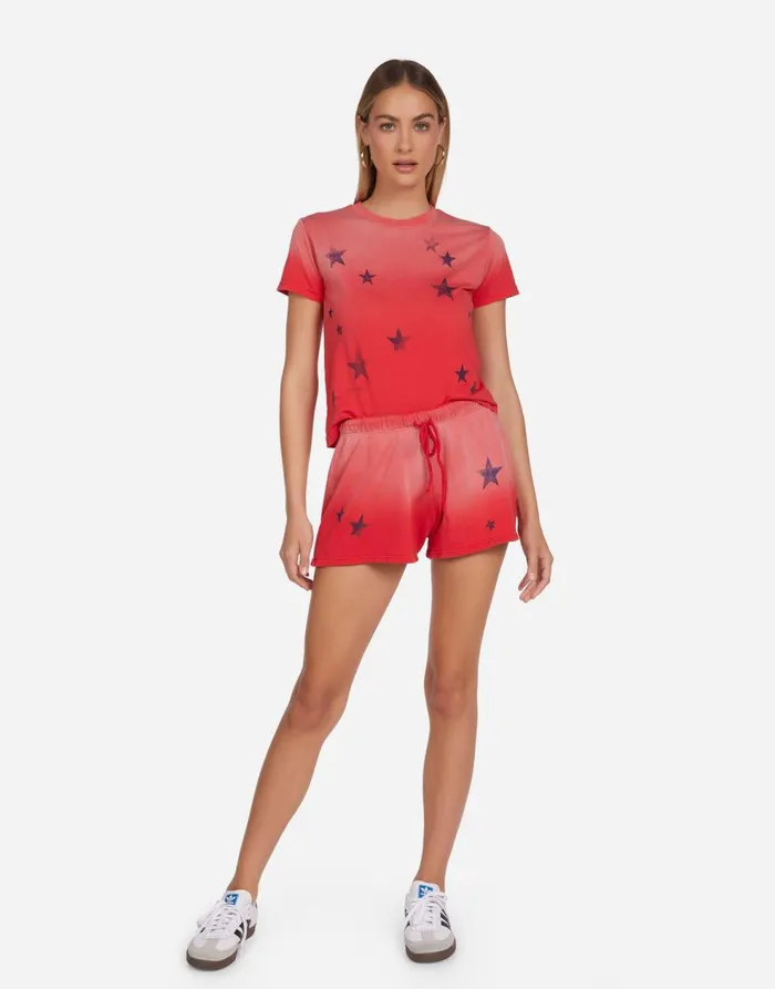 Women039s Ursula Vintage Stars Brick Ombre Lauren Moshi Short Sleeve