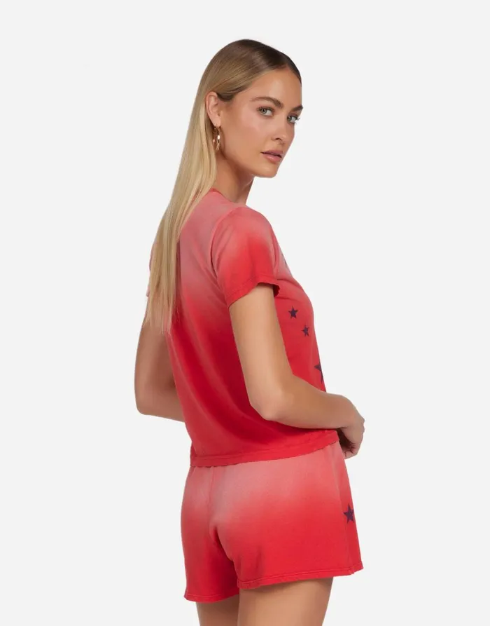 Women039s Ursula Vintage Stars Brick Ombre Lauren Moshi Short Sleeve