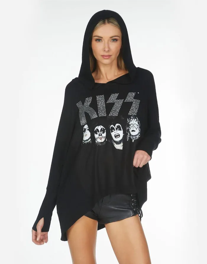 Women039s Wilma X Kiss Black Lauren Moshi Hoodies