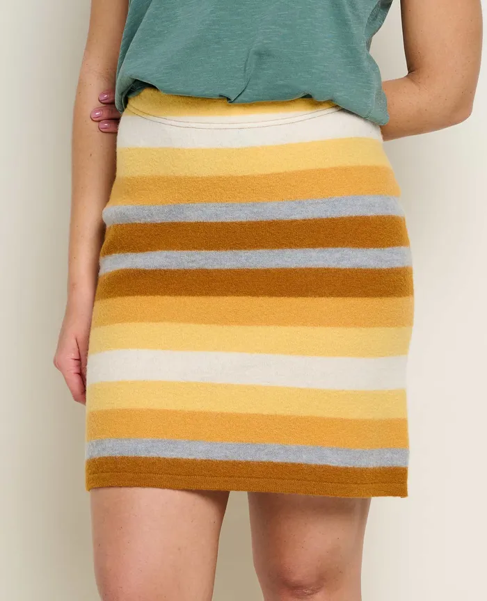 Women8217s Heartfelt Sweater Skirt Acorn Stripe Skirts and Skorts ToadandCo