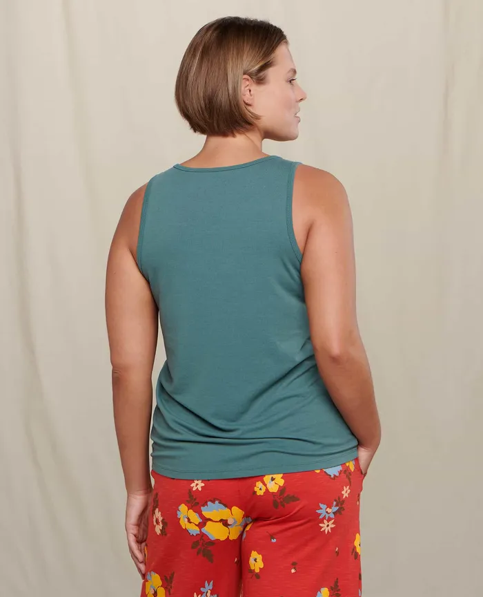 Women8217s Loungewear and Sleep ToadandCo Piru Henley Tank Silver Pine