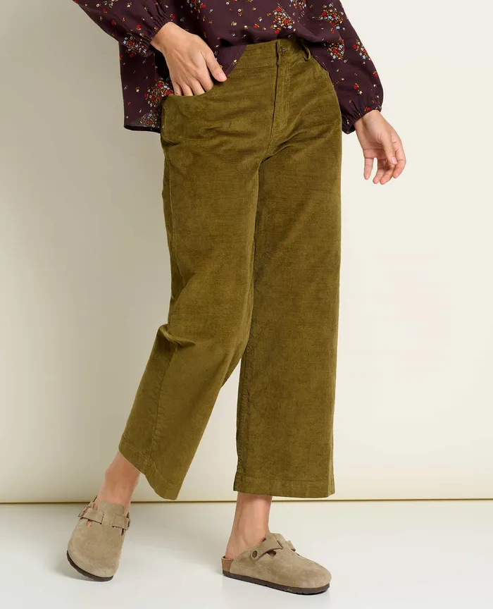 Women8217s Pants ToadandCo Women8217s Karuna Cord Wide Leg Pant Fir
