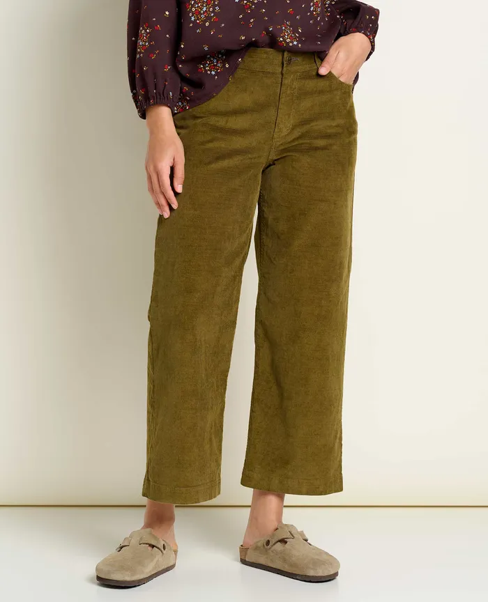 Women8217s Pants ToadandCo Women8217s Karuna Cord Wide Leg Pant Fir