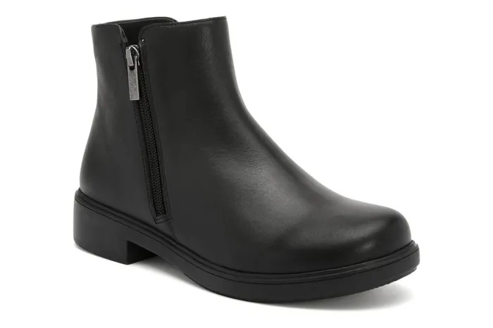 Women ABEO Footwear Boots Compass Zip Black Leather