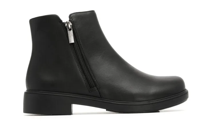 Women ABEO Footwear Boots Compass Zip Black Leather Women ABEO Footwear Boots Compass Zip Black Leather