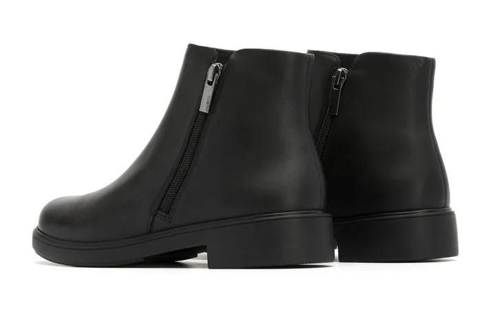 Women ABEO Footwear Boots Compass Zip Black Leather Women ABEO Footwear Boots Compass Zip Black Leather