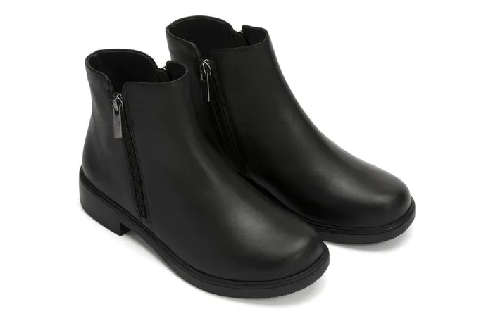 Women ABEO Footwear Boots Compass Zip Black Leather Women ABEO Footwear Boots Compass Zip Black Leather