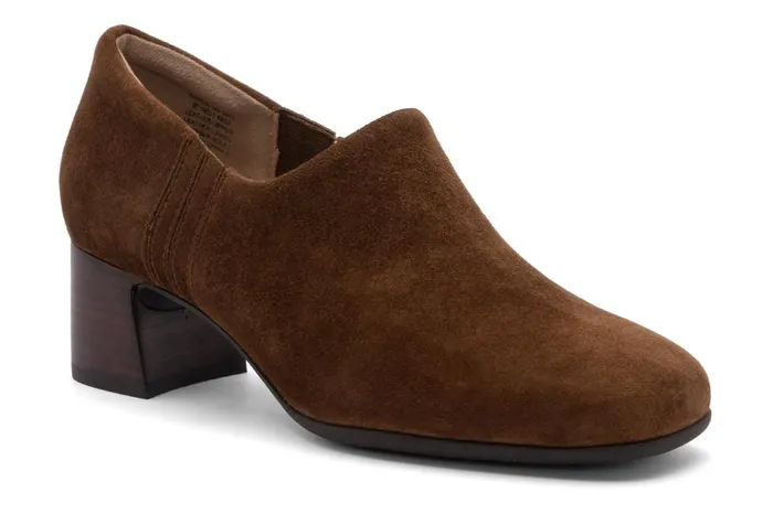 Women ABEO Footwear Dress Avenue Slip On Caramel Suede