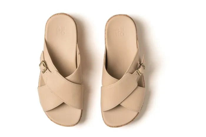 Women ABEO Footwear Sandals Solstice Cross Slide Cuban Sand Women ABEO Footwear Sandals Solstice Cross Slide Cuban Sand