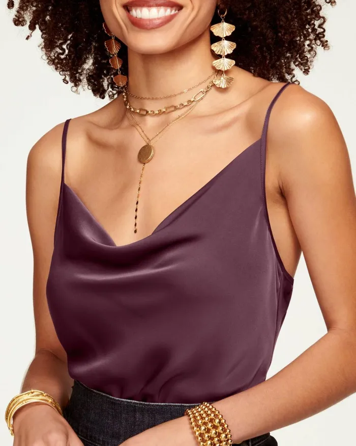 Women Abigail Cowl Neck Tank Top Navy Ramy Brook Tops Women Abigail Cowl Neck Tank Top Navy Ramy Brook Tops