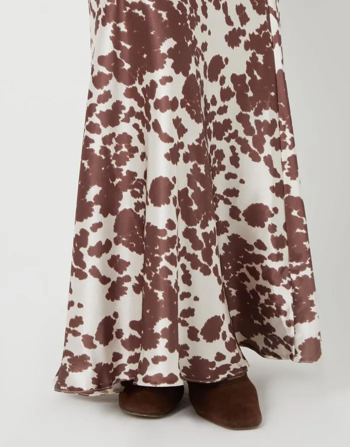 Women Abstract Animal Print Maxi Satin Slip Skirt Threadbare Skirts Women Abstract Animal Print Maxi Satin Slip Skirt Threadbare Skirts