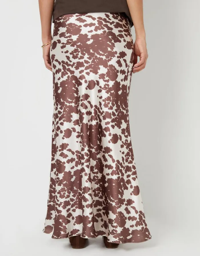Women Abstract Animal Print Maxi Satin Slip Skirt Threadbare Skirts Women Abstract Animal Print Maxi Satin Slip Skirt Threadbare Skirts