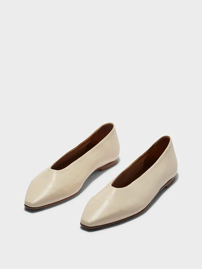 Women Aeyde BETTY Creamy Ballet Flat Aeyde Flats
