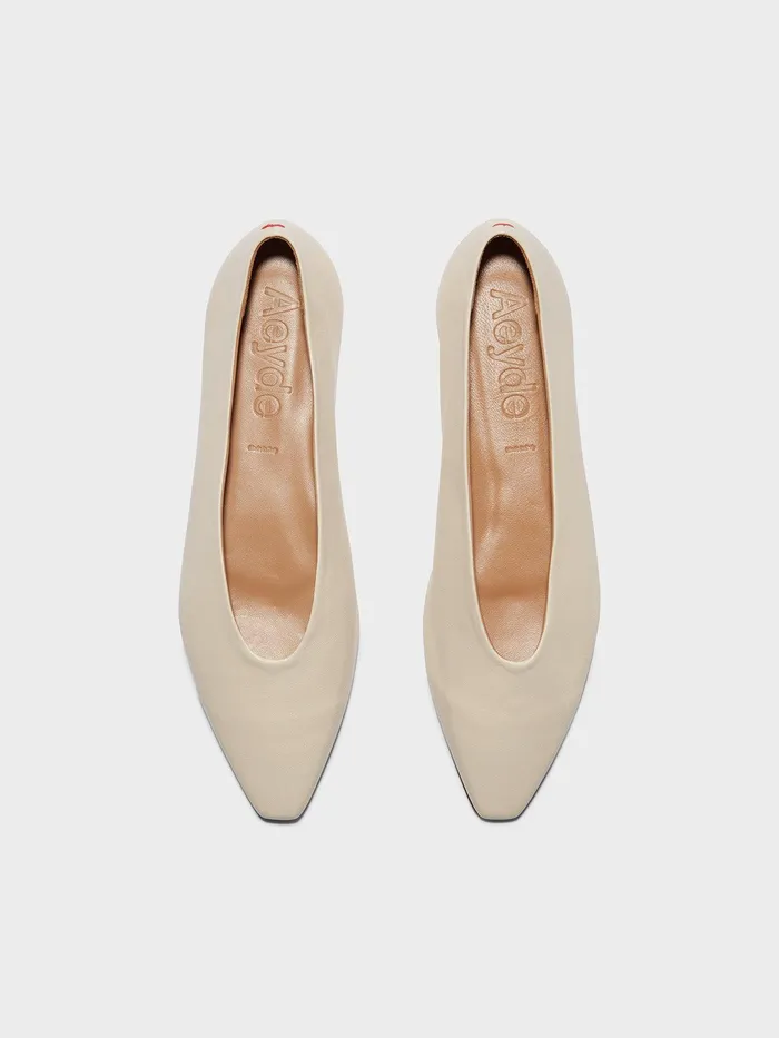 Women Aeyde BETTY Creamy Ballet Flat Aeyde Flats