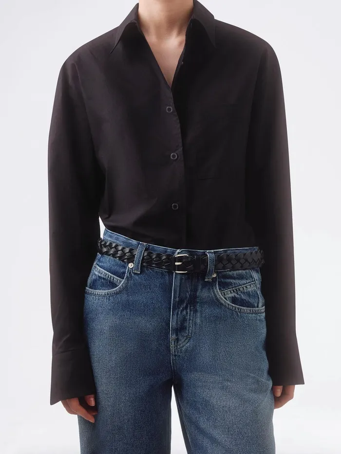 Women Aeyde KNOX Black Leather Belt Aeyde Belts
