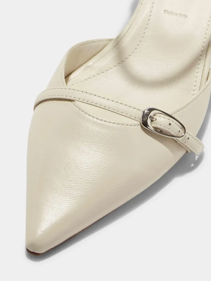 Women Aeyde MELIA Creamy Nappa Low Heel Pump Aeyde Pumps