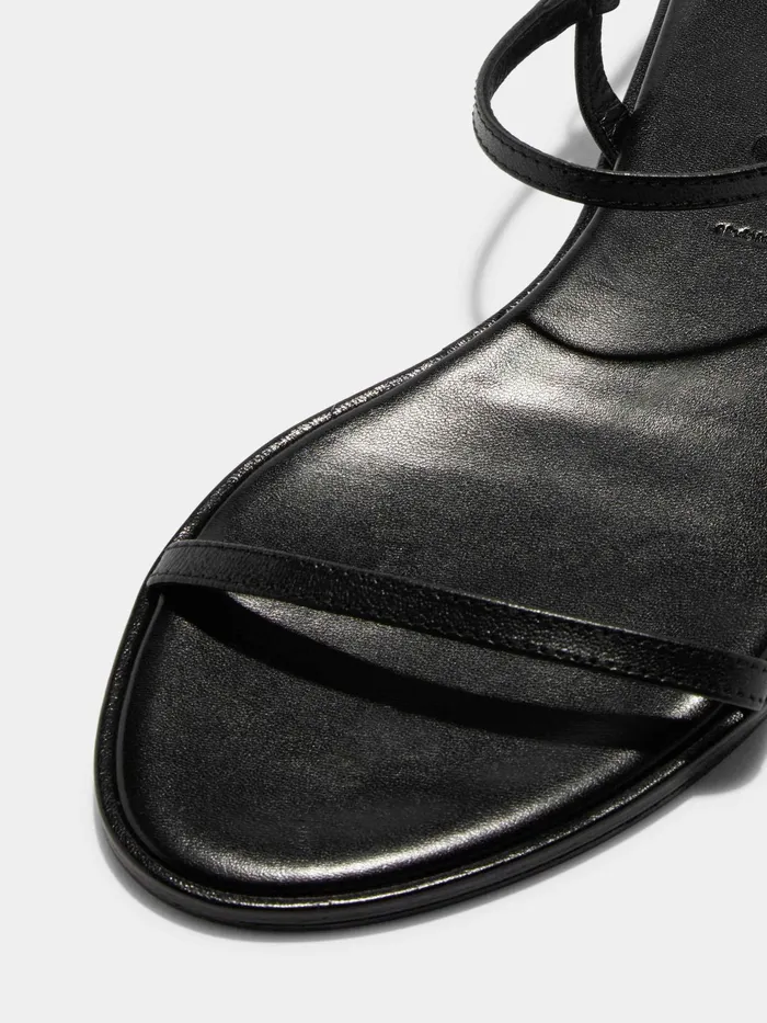Women Aeyde NETTIE Black Nappa Flat Sandal Aeyde Flat Sandals