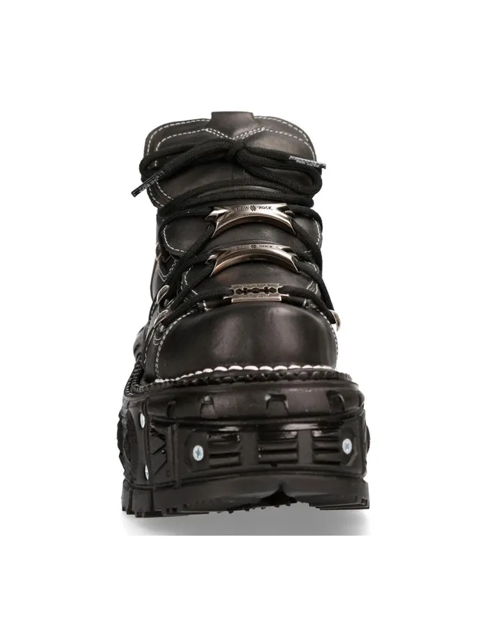 Women Ankle Boot Black Imperfect With Laces MTank106C4 New Rock Platform Women Ankle Boot Black Imperfect With Laces MTank106C4 New Rock Platform