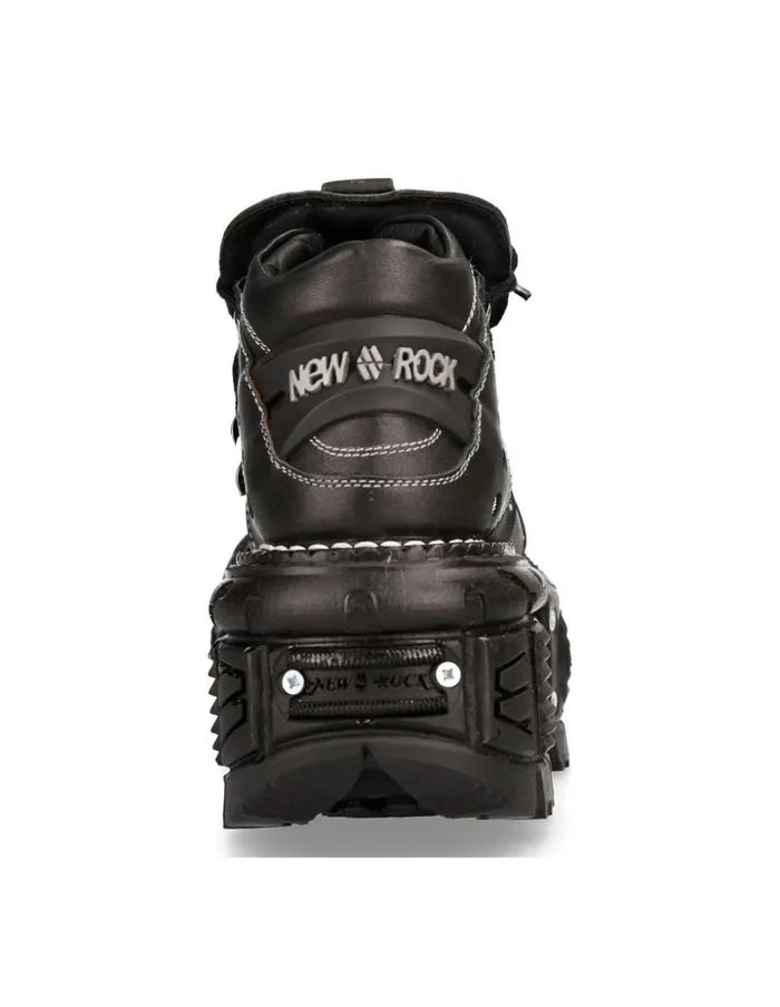 Women Ankle Boot Black Imperfect With Laces MTank106C4 New Rock Platform Women Ankle Boot Black Imperfect With Laces MTank106C4 New Rock Platform