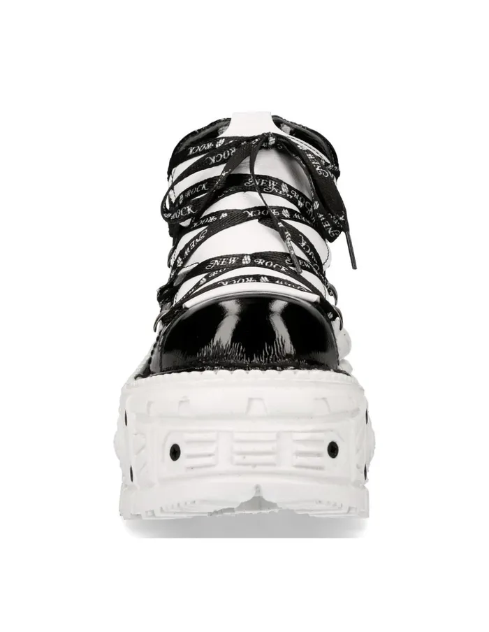 Women Ankle Boot Black Imperfect With Laces MTank106nlaceC6 New Rock Platform Women Ankle Boot Black Imperfect With Laces MTank106nlaceC6 New Rock Platform
