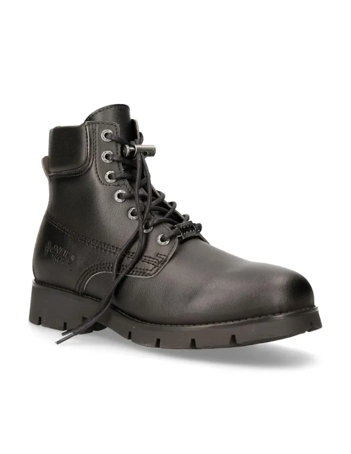 Women Ankle Boot Black Ranger With Laces MRanger046V1 New Rock Military