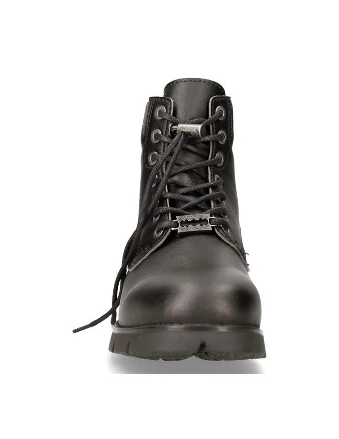 Women Ankle Boot Black Ranger With Laces MRanger046V1 New Rock Military