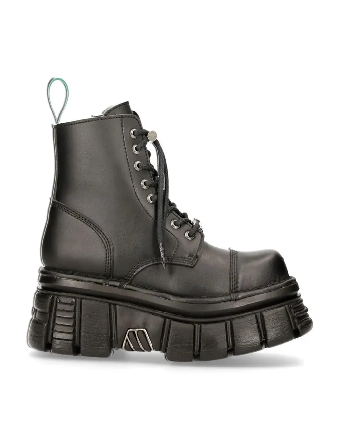 Women Ankle Boot Metallic MNewmili083Vs2 New Rock Military
