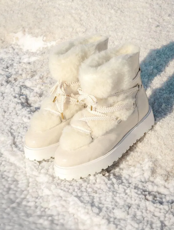 Women Ankle Boots Bobbies Rivka Chantilly Cream