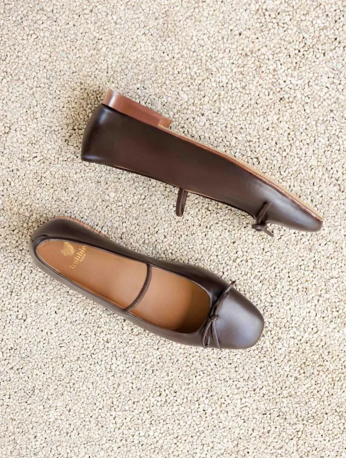 Women Ballet Flats Bobbies Kaa Ristretto