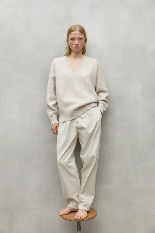 Women Beige Azalea Sweater Ecoalf Knitwear