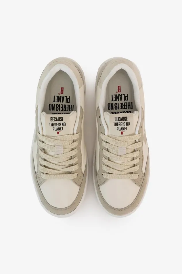 Women Beige Deia Vegan Leather Trainers Ecoalf Sneakers