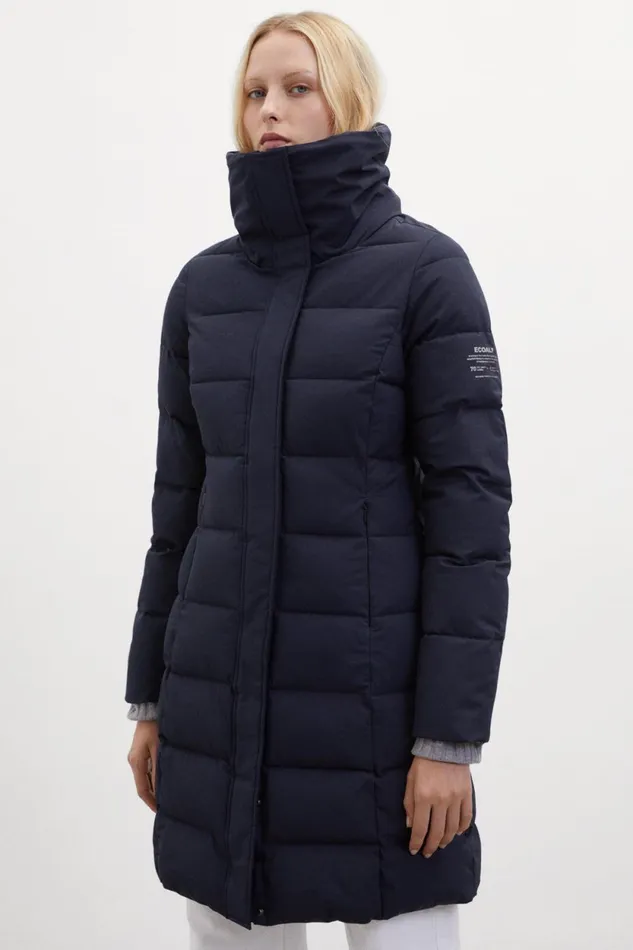 Women Blue Bolivar Coat Ecoalf Coats And Jackets