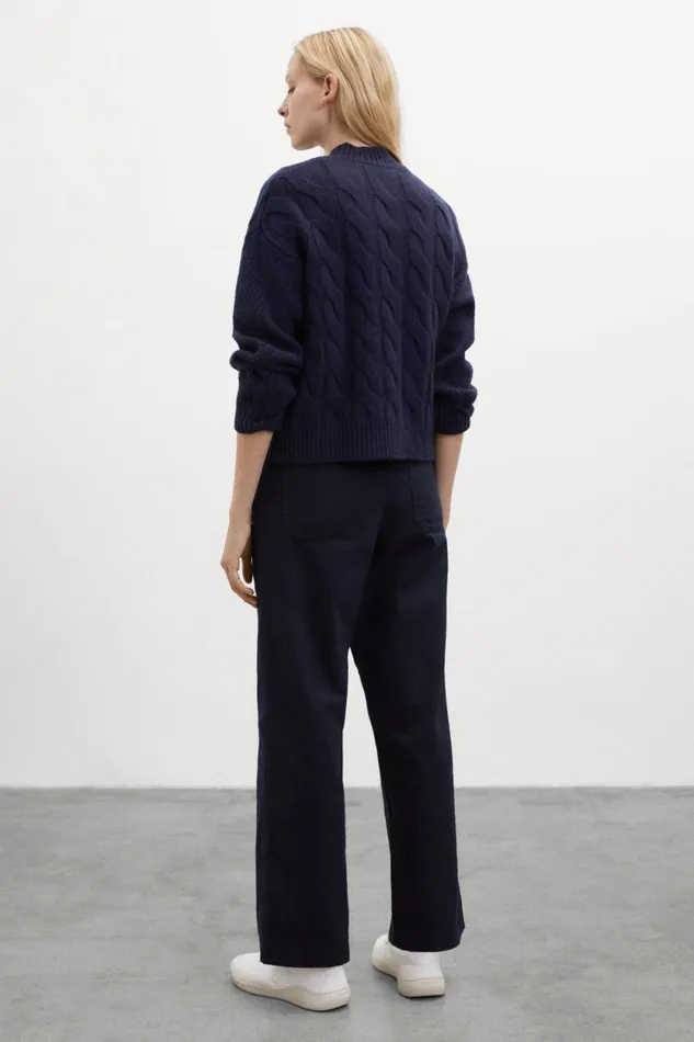 Women Blue Mimosa Knitted Jumper Ecoalf Knitwear