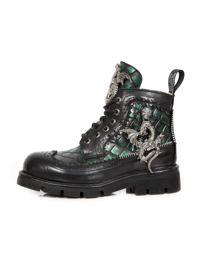 Women Boot Metallic MMili124C1 New Rock Military Women Boot Metallic MMili124C1 New Rock Military