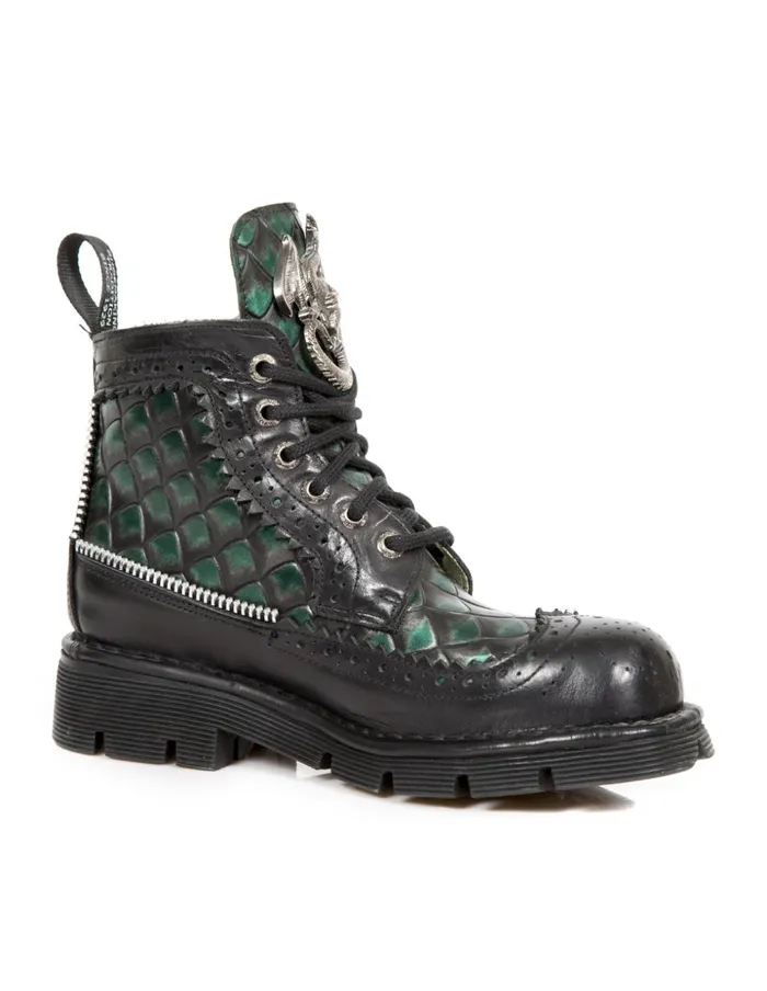 Women Boot Metallic MMili124C1 New Rock Military Women Boot Metallic MMili124C1 New Rock Military