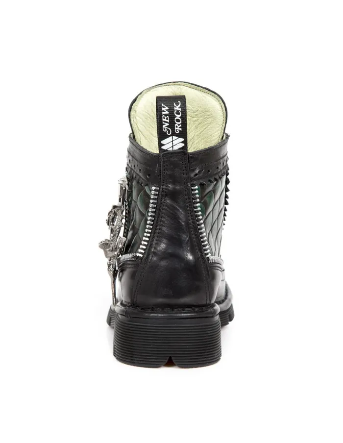 Women Boot Metallic MMili124C1 New Rock Military Women Boot Metallic MMili124C1 New Rock Military